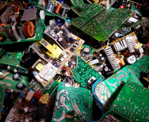 Image of Electronics being recycled